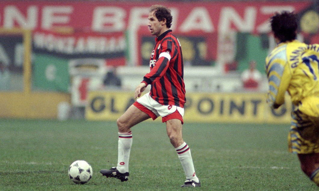 Milan Italy 22/12/1996:Franco Baresi,Milan player, during the match Milan Parma of the football championship Seria A 1996 1997