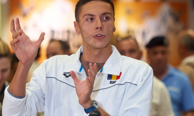 Double Gold Hero Swimmer David Popovici Back in Romania, Otopeni, Ilfov - 03 Aug 2025