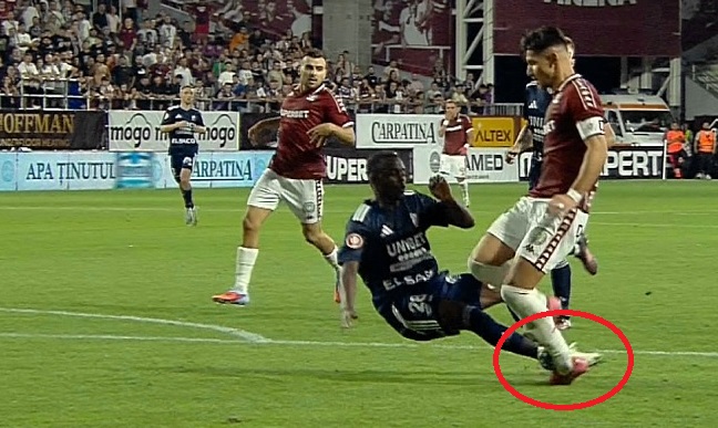 Rapid a cerut două penalty-uri și a contestat faza de la golul lui Ongenda de pe Giulești