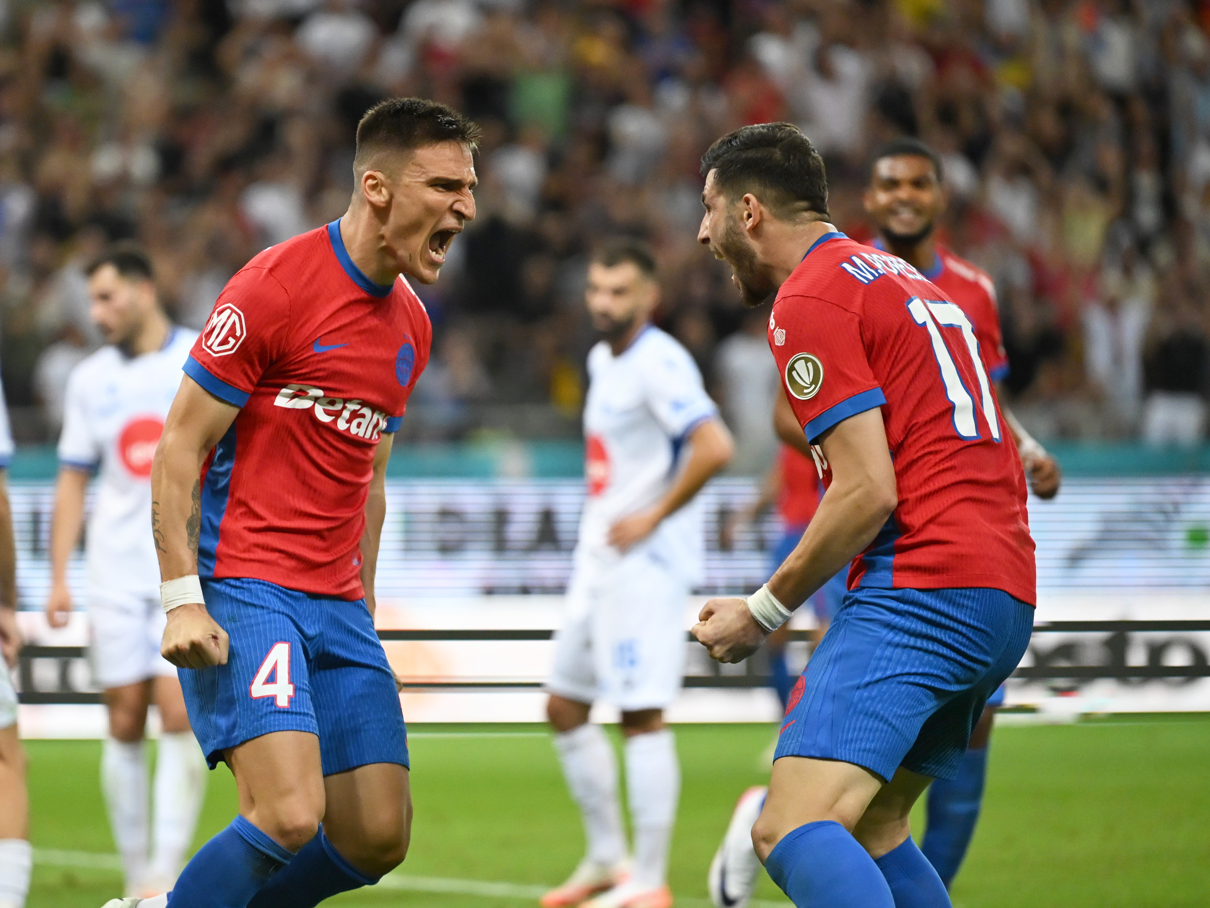 FCSB - Drita 3-2! Campioana României a făcut ”remontada” de la 0-2 și a câștigat cu un gol din penalty în minutul 90+4
