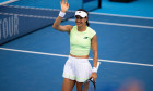 MASON, OHIO - AUGUST 11: Sorana Cirstea of Romania waves to the crowd during Day 5 of the Cincinnati Open at the Lindner Family Tennis Center on August 11, 2025 in Mason, Ohio. (Photo by Mauricio Paiz)