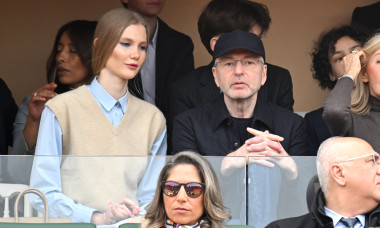 Célébrités dans les tribunes de la finale de la 118ème édition du Rolex Monte-Carlo Masters, au Monte-Carlo Country Club à Roquebrune Cap Martin