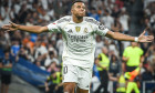 Kylian MBAPPE of Real Madrid celebrates his goal during the Spanish championship La Liga football match between Real Madrid and CA Osasuna on 19 August 2025 at Santiago Bernabeu stadium in Madrid, Spain