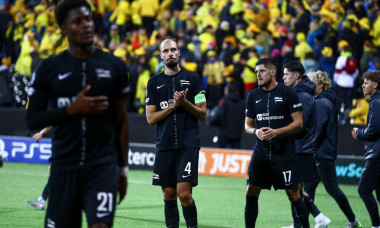 Bodø 20250820. Sturm Graz's Tochi Phil Chukwuani, Jon Gorenc-Stankovic and Emir Karic after the UEFA Champions League Playoff match between Bodø/Glimt and Sturm Graz at Aspmyra Stadium. Photo: Mats Torbergsen / NTB This text is auto translated