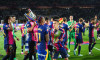 Barcelona, Spain. 19th May, 2025. Raphael Dias Belloli Raphinha with Marc Casado of FC Barcelona celebrate after the match during the La Liga EA Sports match between FC Barcelona and Villarreal CF played at Lluis Companys Stadium on 18 May 2025 in Barcelo