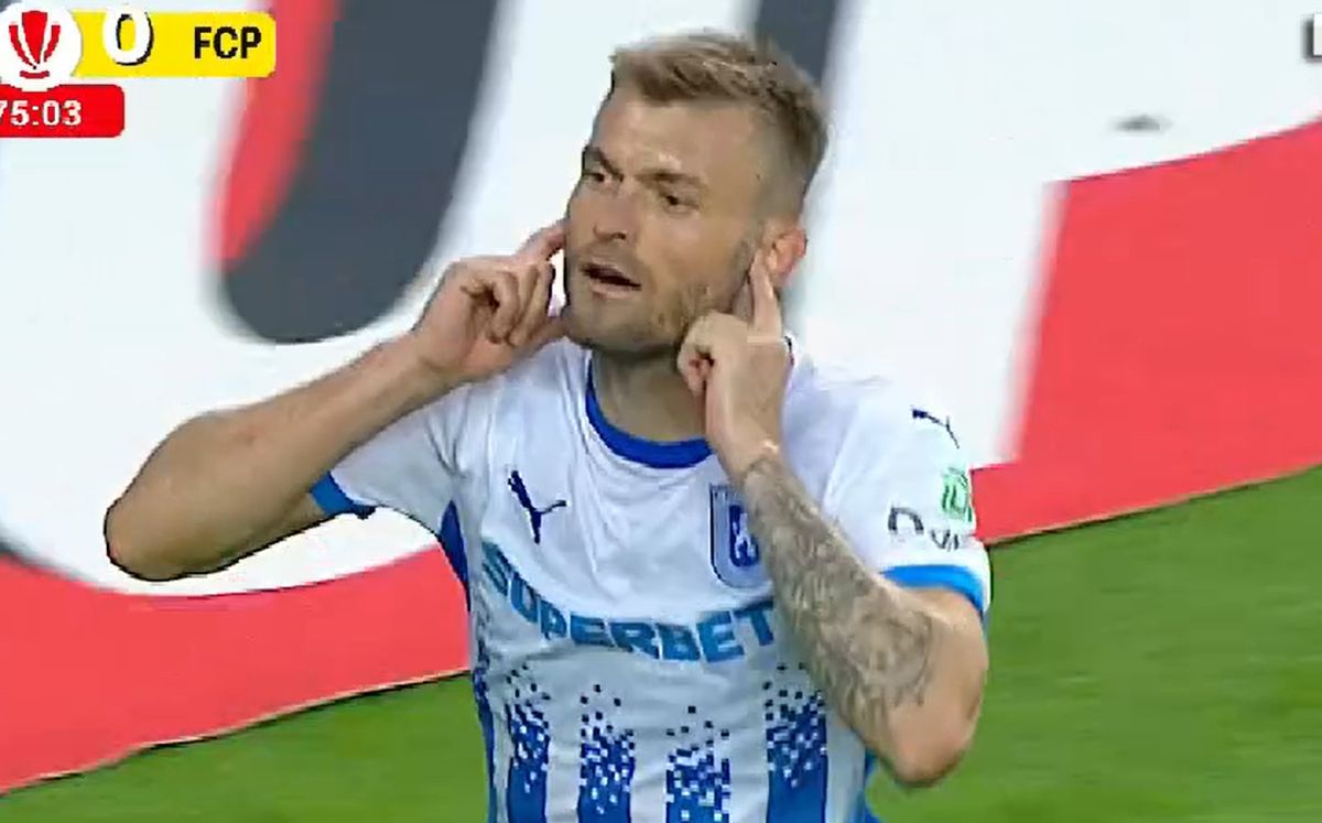 ”Toată lumea știe că sunt un luptător”. Alexandru Crețu a explicat gestul făcut imediat după golul cu Petrolul