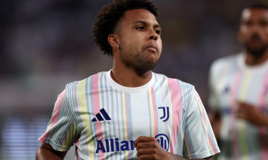 Weston Mckennie of Juventus Fc during warm up before the Serie A match beetween Juventus Fc and Parma Calcio at Allianz Stadium on August 24, 2025 in Turin, Italy .