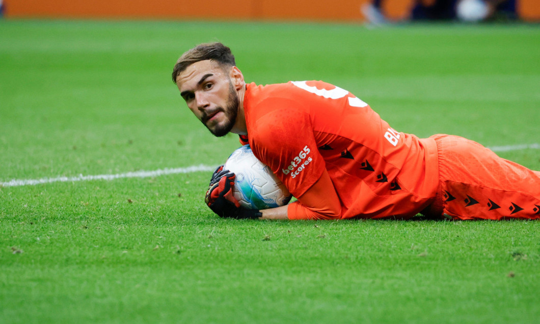 Milano, Italy, August 31 2025. Razvan Sava in action during the Serie A match between FC Internazionale and Udinese at Giuseppe Meazza stadium in Milano, Italy