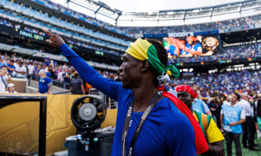 New Jersey - July 13: Nicolas Jackson of Chelsea FC celebrates with Gold medal following the FIFA Club World Cup 2025 final match between Chelsea FC a
