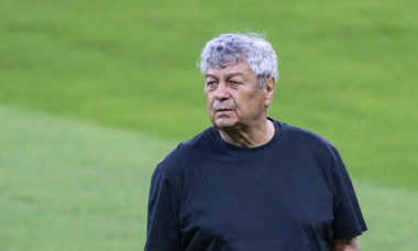 Coach Mircea Lucescu in the grass again portrait image