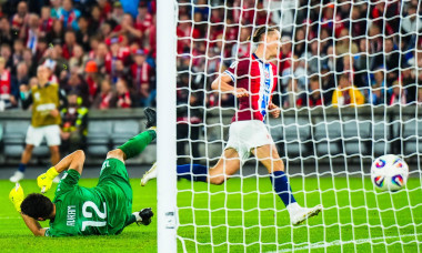 Oslo 20250909. Norway's Thelo Aasgaard scores the 7-0 goal during the World Cup qualifying match in football between Norway and Moldova at Ullevaal Stadion. Photo: Cornelius Poppe / NTB This text is auto translated