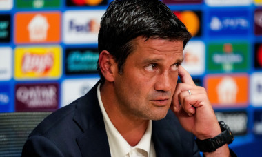 AMSTERDAM, NETHERLANDS - SEPTEMBER 17: FC Internazionale head coach Cristian Chivu attends a press conference after the UEFA Champions League 2025/26 League Phase MD1 match between AFC Ajax and FC Internazionale Milano at Johan Cruijff Arena on September