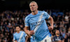 Manchester, England, 18th September 2025. Erling Haaland of Manchester City celebrates his goal to make it 1-0 during the Manchester City vs Napoli UEFA Champions League match at the Etihad Stadium, Manchester. Picture credit should read: Andrew Yates / S