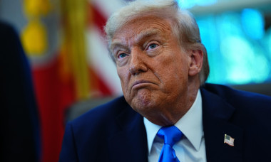 United States President Donald J Trump speaks to the media in the Oval Office of the White House in Washington, DC, USA, on Friday, September 19, 2025. In his remarks the President discussed the looming government shutdown and his two hour discussion with