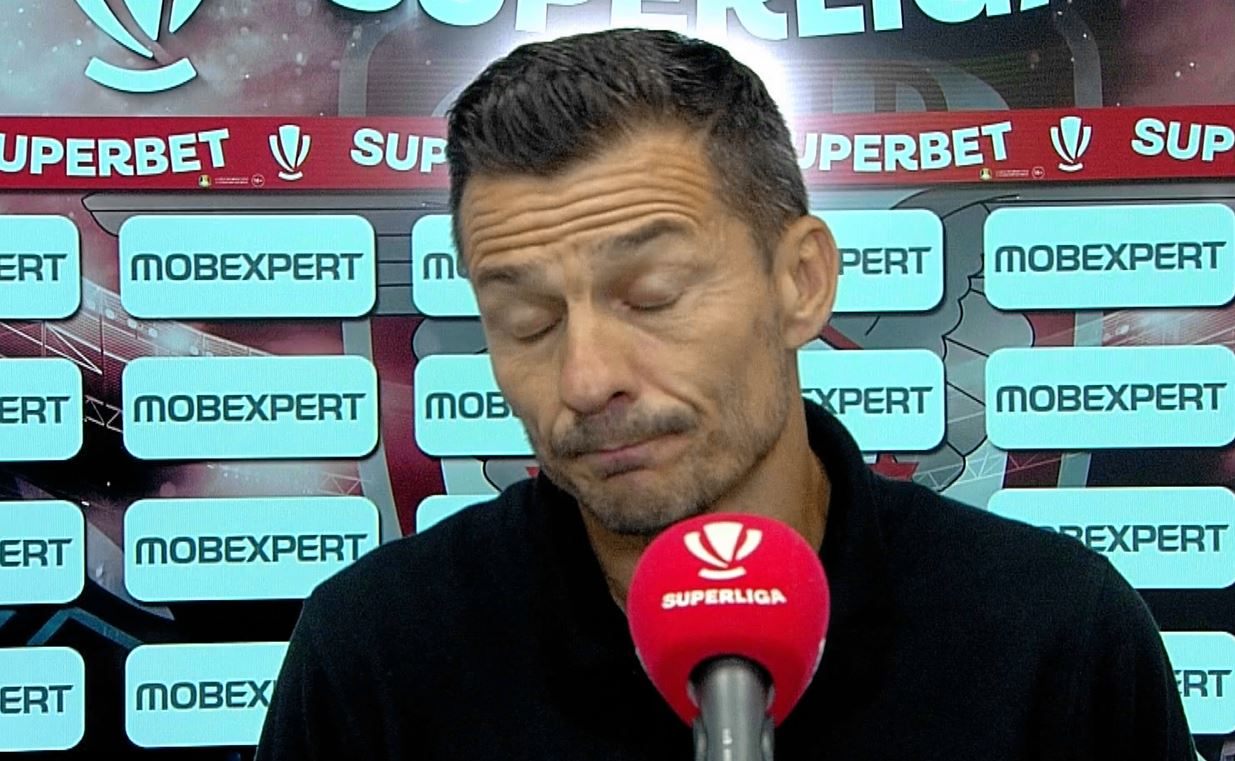 Imagine Stire ”Se poate câștiga așa un campionat?”. Răspunsul lui Costel Gâlcă, după Rapid - ”U” Cluj 1-2 | 2review.ro