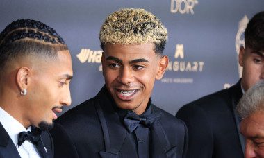 Lamine Yamal attends the 69th Ballon D'Or Photocall at Theatre Du Chatelet in Paris, September 22, 2025, France. Photo by Jerome Domine/ABACAPRESS.COM