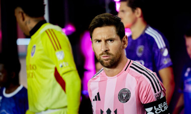 Fort Lauderdale, FL, USA. 27th August 2025. 10 - Messi Lionel (C) (Inter Miami) during match Inter Miami v Orlando, Semifinals League Cup 2025. Credit: Yaroslav Sabitov/YES Market Media/Alamy Live News