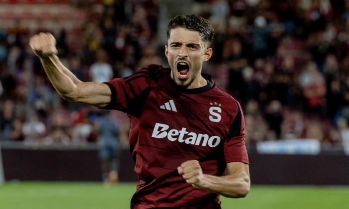 Praha 21.8.2025 Fotbal předkolo Konferenční ligy Sparta Riga