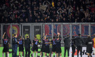 DEVENTER, NETHERLANDS - SEPTEMBER 25: players of FCSB celebrate the win during the UEFA Europa League 2025/26 League Phase match between Go Ahead Eagles and FCSB at De Aderlaarshorst on September 25, 2025 in Deventer, Netherlands. (Photo by Dennis Bresser