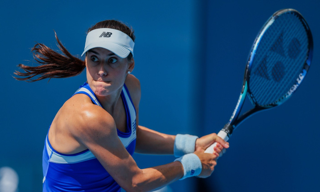 BEIJING, CHINA - SEPTEMBER 24: Sorana Cirstea of Romania competes in the Women s Singles Round of 128 match against Caro