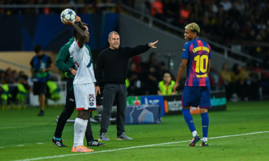 FC BARCELONA vs PARIS SAINT-GERMAIN October 1,2025 Hansi Flick head coach of FC Barcelona during the soccer match corresponding to the second match of the group stage of the UEFA Champions League between FC Barcelona and Paris Saint-Germain at Olimp