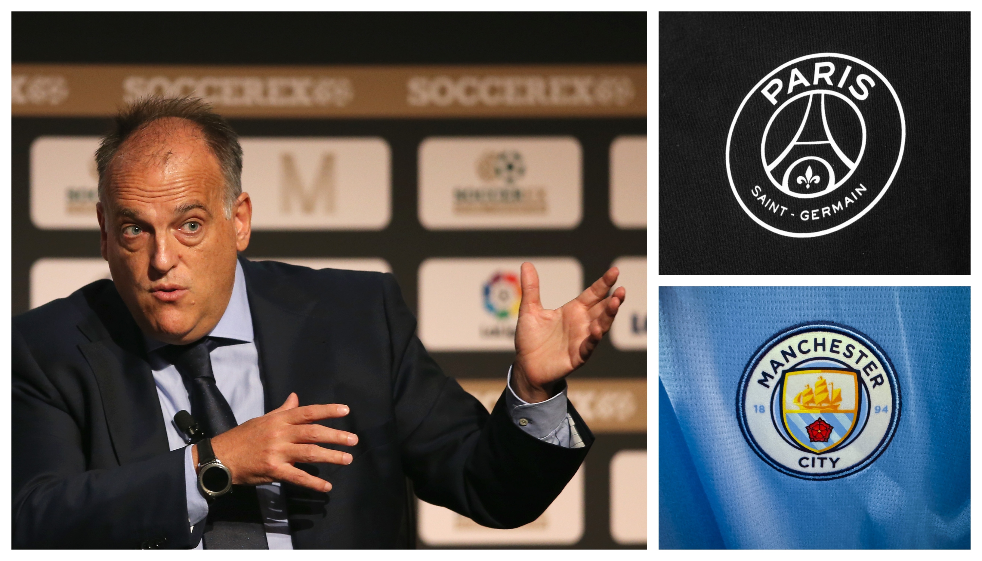 Șeful La Liga, atac virulent la adresa lui PSG și Manchester City: ”Trișează de 10 ani!”