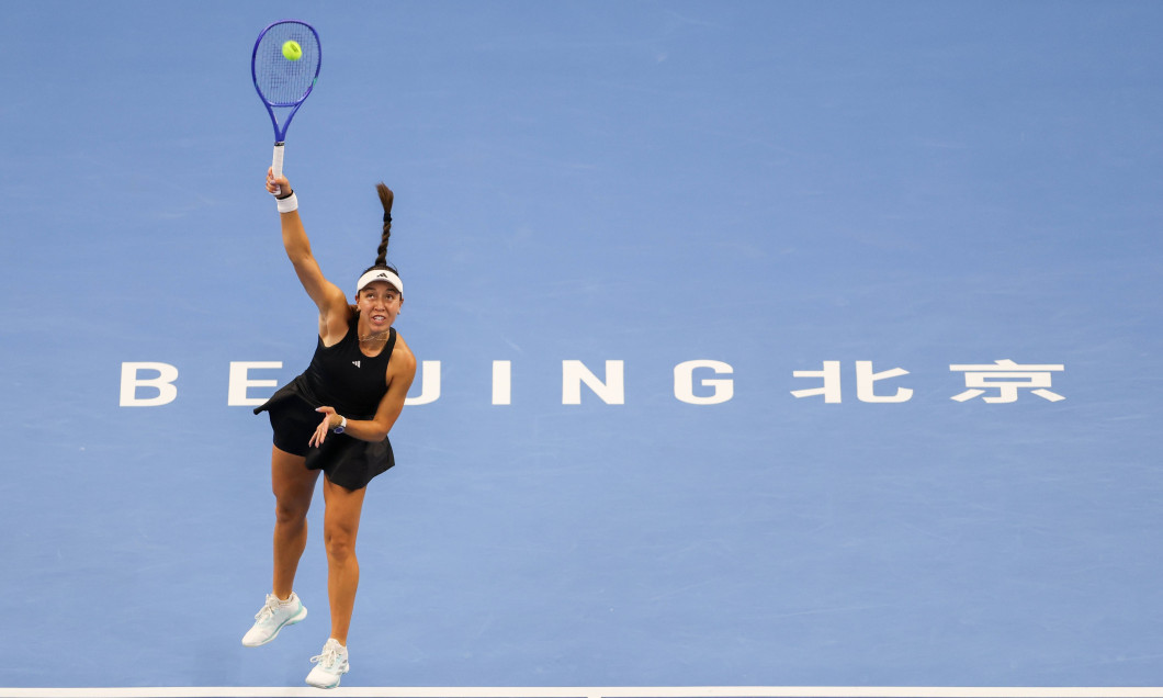 BEIJING, CHINA - OCTOBER 03: Jessica Pegula of the United States competes in the Women s Singles Quarterfinal match agai