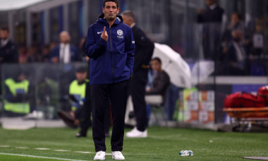 Cristian Chivu, head coach of Fc Internazionale gestures during the Serie A match beetween Fc Internazionale and US Cremonese at Stadio Giuseppe Meazza on October 4 2025 in Milan Italy .