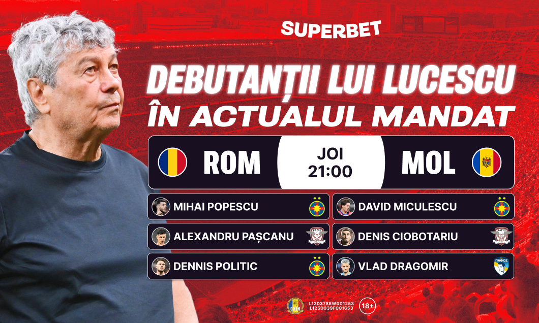 (P) România - Moldova: miza lui Ianis Hagi și a noutăților din lotul lui Lucescu
