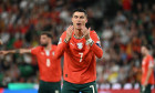 Portugal's Cristiano Ronaldo reacts to a missed chance during the FIFA World Cup European Qualifying match at the Jose Alvalade Stadium, Lisbon. Picture date: Saturday October 11, 2025.