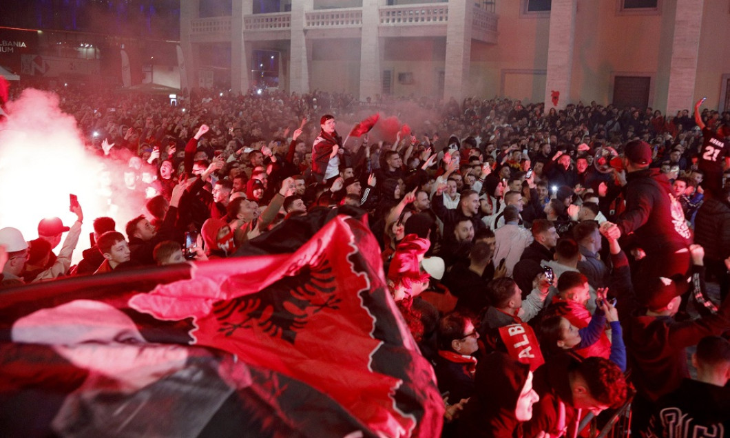 Serbia vs Albania training session, Tirana, Albania on October 11, 2025.
