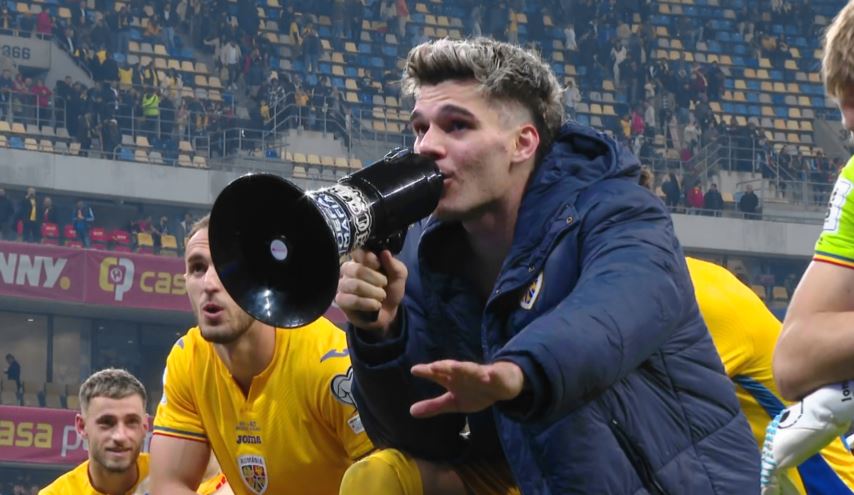 Imaginile bucuriei! Ianis Hagi a luat portavocea și a dat tonul, după România - Austria 1-0
