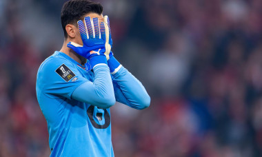 Lille, France. 05th Oct, 2025. LILLE, FRANCE - OCTOBER 5: Berke Ozer of Lille OSC reacts during the Ligue 1 McDonald's match between Lille OSC and Paris Saint-Germain FC at Stade Pierre Mauroy on October 5, 2025 in Lille, France. (Photo by Joris Verwijst/