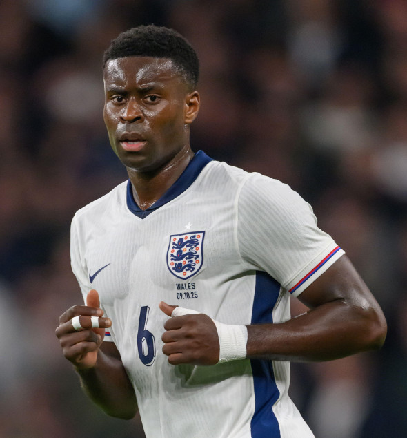 London, UK. 09th Oct, 2025. England v Wales - International Friendly - Wembley Stadium. England's Marc Guehi in action. Picture Credit: Mark Pain/Alamy Live News