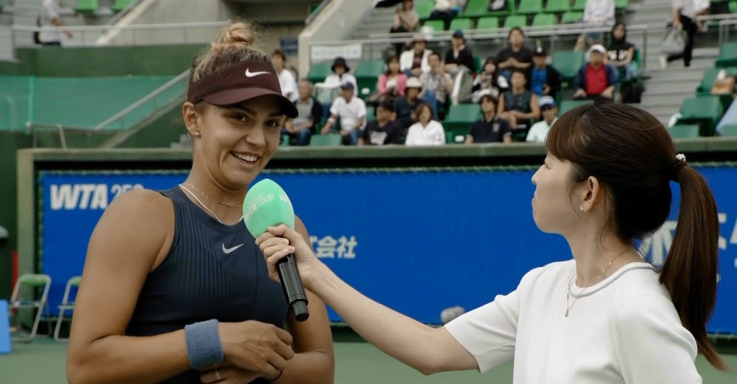 Jaqueline Cristian a izbucnit în râs la flash-interviu, după calificarea în ”sferturi” la WTA Osaka
