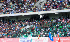 UYO, NIGERIA - OCTOBER 14: Fans during the 2026 FIFA World Cup, WM, Weltmeisterschaft, Fussball qualifier match between