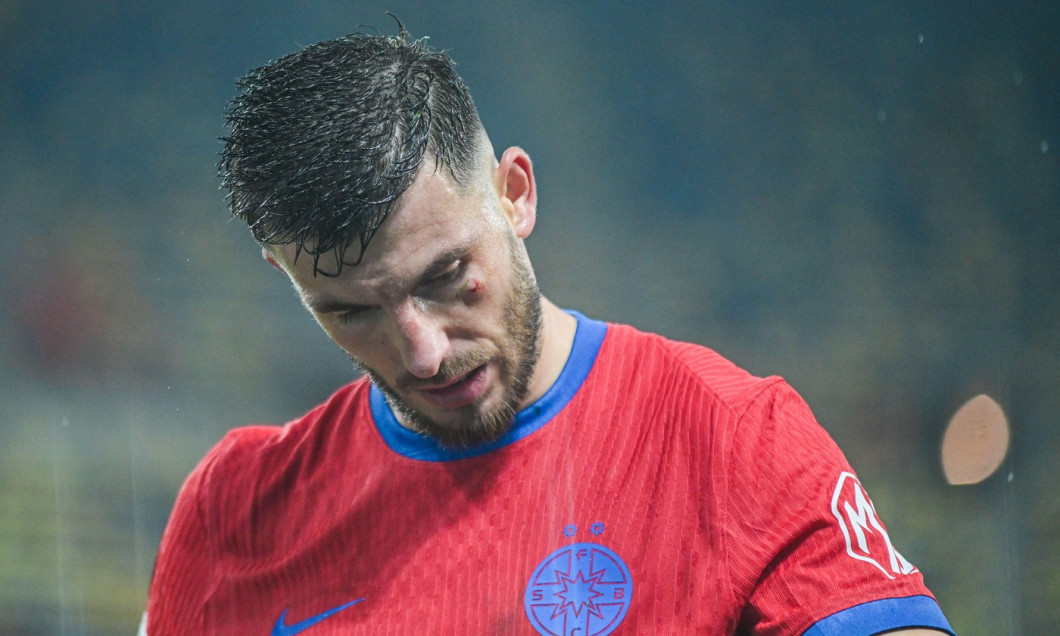 Mihai Popescu pictured after the 2025/26 UEL Matchday 2 game Between FCSB (ROU) and BSC Young Boys (SWI).