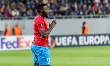November 3, 2017: Harlem Gnohere #9 (FCSB Bucharest) during the UEFA Europa League 2017-2018, Group Stage, Groupe G game between FCSB Bucharest (ROU) and Hapoel Beer-Sheva FC (ISR) at National Arena Stadium, Bucharest, Romania ROU. Foto: Cronos/Catalin