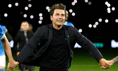 Antonio Conte, head coach of SSC Napoli celebrates at the end of the Serie A 2025/2026 football match between SSC Napoli and FC Internazionale at Diego Armando Maradona stadium in Naples (Italy), October 25, 2025.