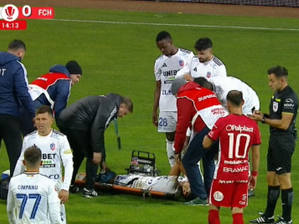 Accidentare gravă pentru ”Edgar Davids de România”. A fost dus direct la spital