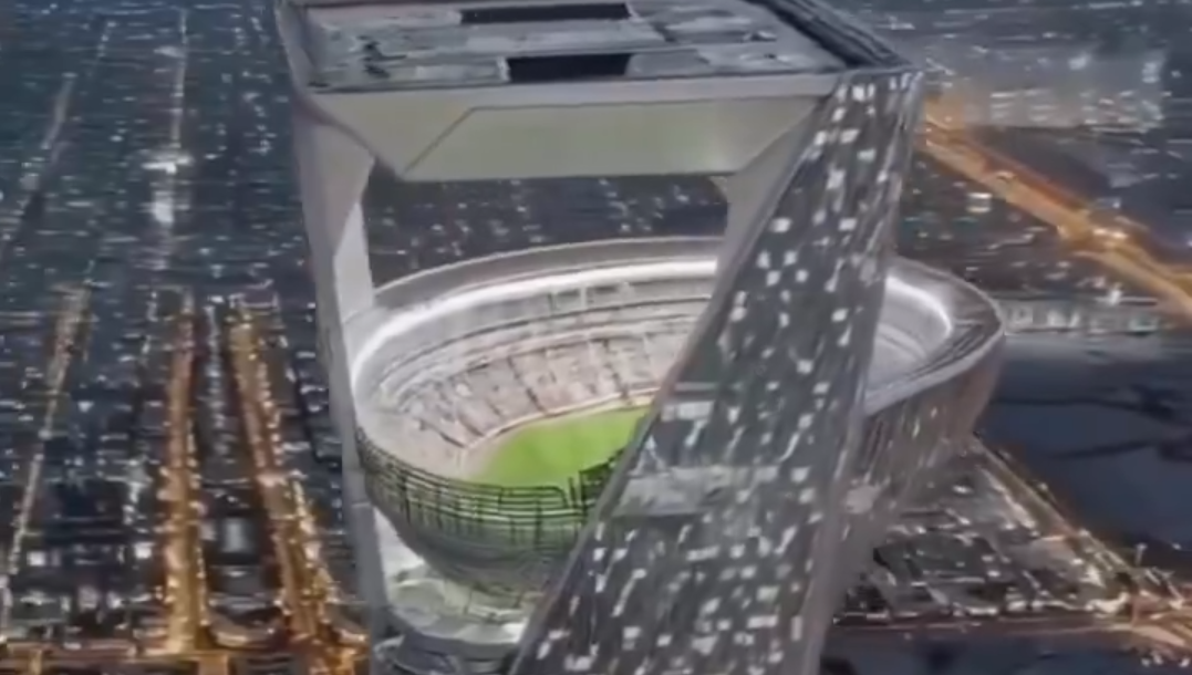 Primul stadion suspendat din ISTORIE: la 350 de metri înălțime! Imaginile care fac înconjurul lumii