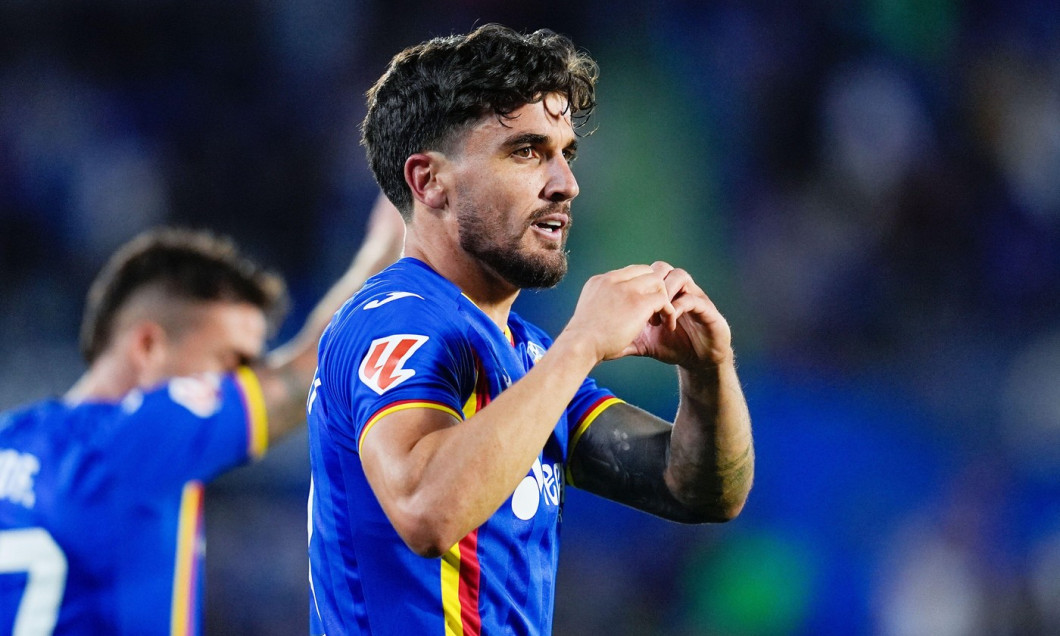 Mauro Arambarri of Getafe CF celebrates a goal during the Spanish championship LaLiga football match between Getafe CF and Deportivo Alaves on 24 September 2025 at Coliseum de Getafe stadium in Getafe, Spain