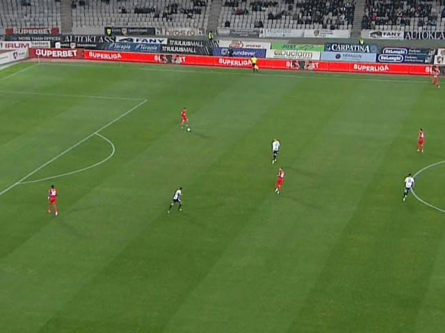 FCSB învinge Universitatea Cluj cu 1-0, Olaru marchează
