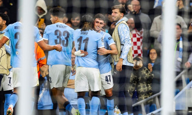 Manchester City midfielder Phil Foden (47) scores a GOAL 3-0 and celebrates during the Manchester City v Borussia Dortmund UEFA Champions League Round 1 League Stage match at the Etihad Stadium, Manchester, England on 5 November 2025 Credit: Phil Duncan/