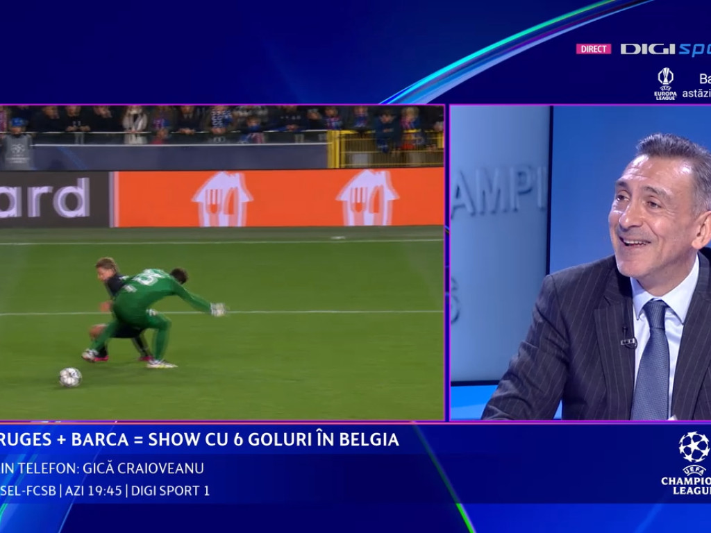 Ilie Dumitrescu a primit mesaj în direct de la un fost arbitru, după controversa de la Brugge - Barcelona: ”100%!”