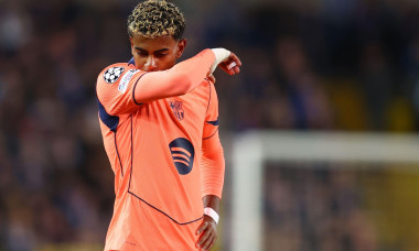 Brugge, Belgium, 5th November 2025. Lamine Yamal of Barcelona during the Club Brugge vs FC Barcelona UEFA Champions League match at Jan Breydel Stadium, Brugge. Picture credit should read: Paul Terry / Sportimage
