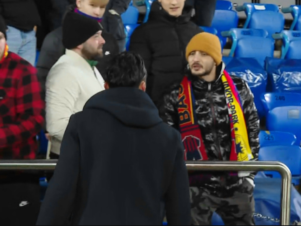 Imagini rușinoase după Basel - FCSB 3-1: Charalambous, înjurat de un suporter român! Ce a urmat