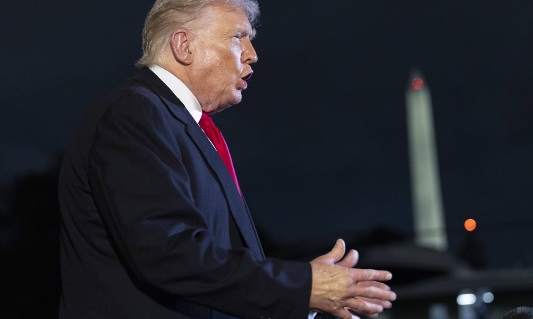 US President Donald J. Trump returns to the White House