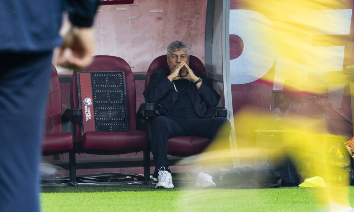 Coach Mircea Lucescu portrait image on the bench