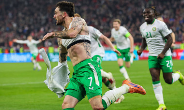 Troy Parrott celebrates scoring his sides second goal of the match 16/11/2025